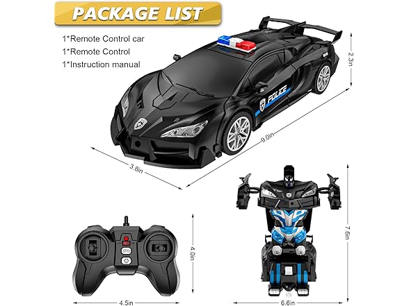 CEGOUFUN Remote Control Car with Transformation
