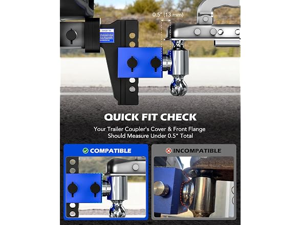 OMT Adjustable Trailer Hitch, 2.5" Receiver