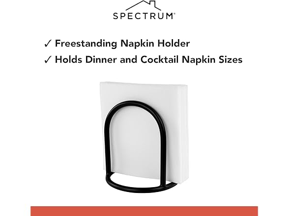 Spectrum Euro Napkin Holder Black
