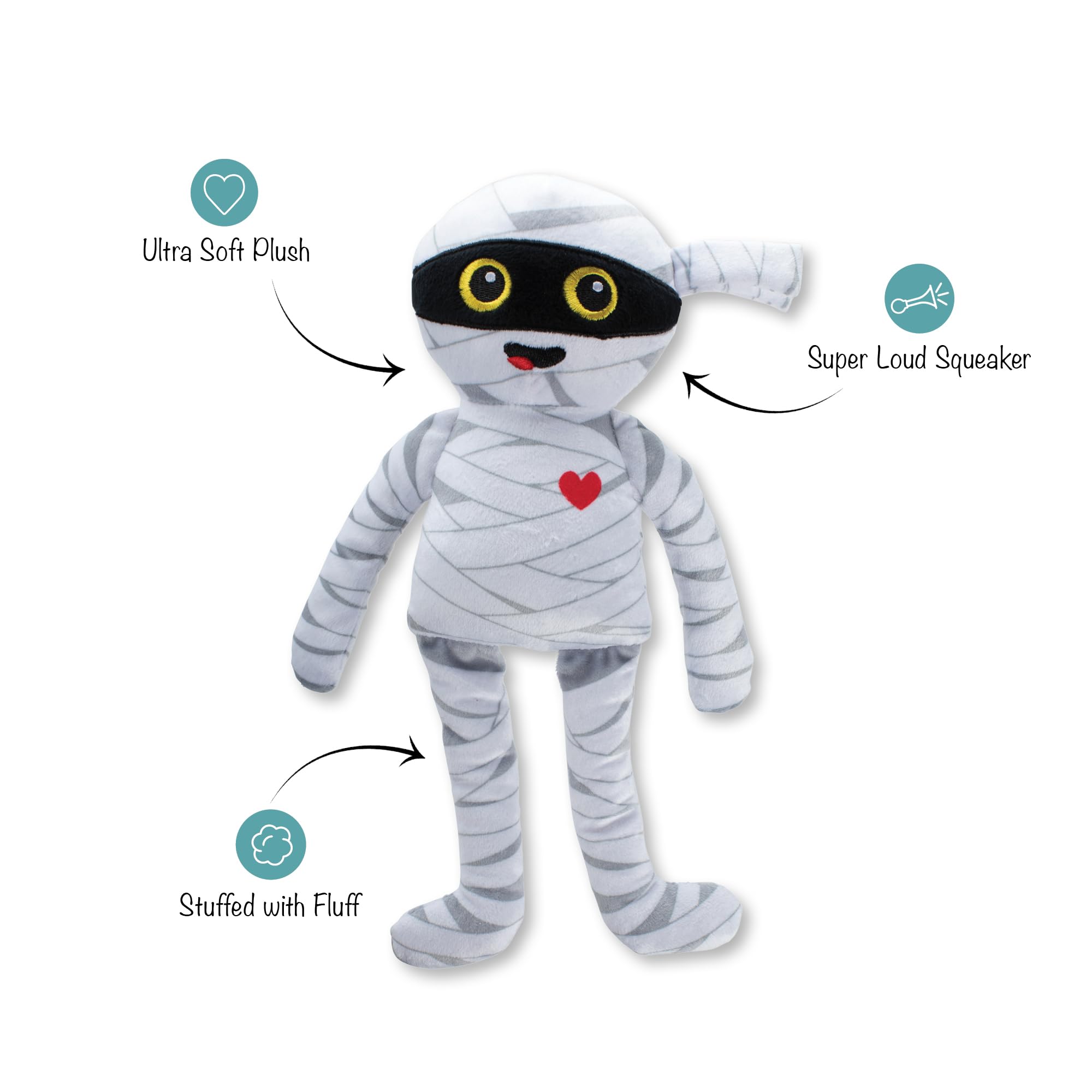 Fringe Studio Plush Dog Toy, OH My Gauze - Gallery 5