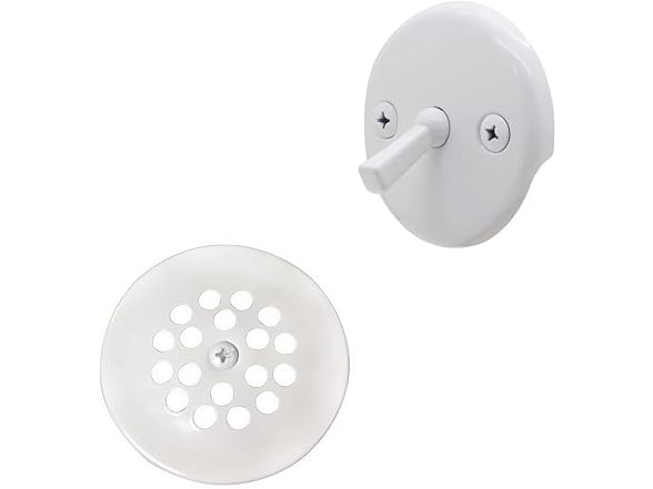 Westbrass 14in Tub Waste Overflow White