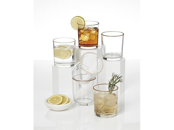 Oneida Glassware, 24 Sever Sunbaked Medium Tumbler, Set of 6