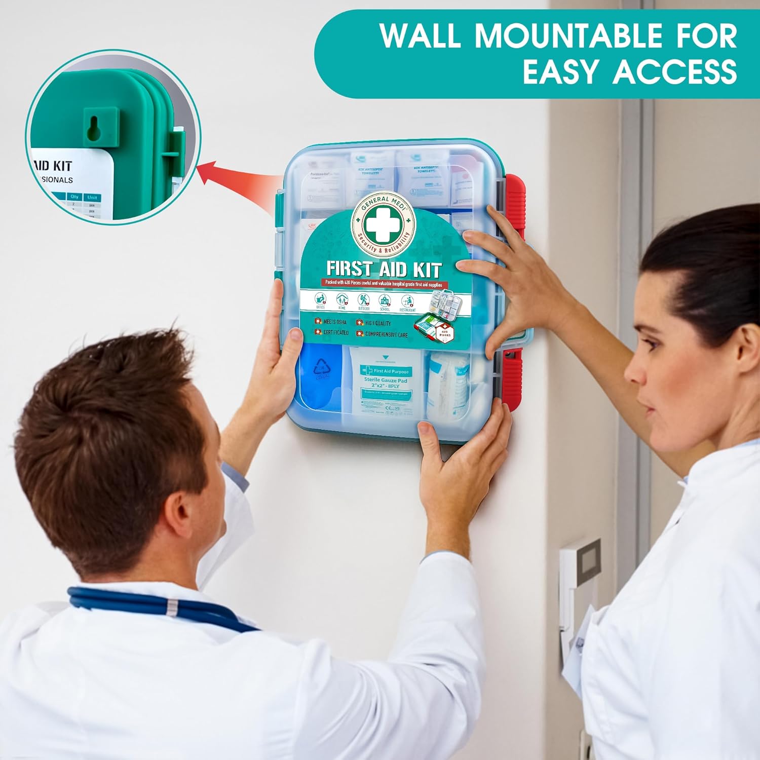 420 Piece Professional First Aid Kit - Gallery 12