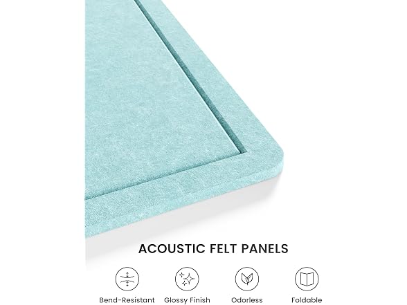 Fluxynara Foldable Felt Bulletin Board 35x17.5 Blue