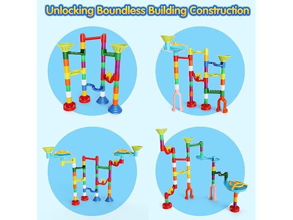 MaxTronic 110pc Marble Maze STEM Kids