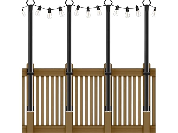 NUERPO 5FT String Light Poles 4-Pack