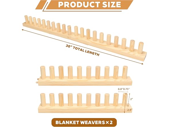 Bafeil 30" Adjustable Chunky Blanket Loom