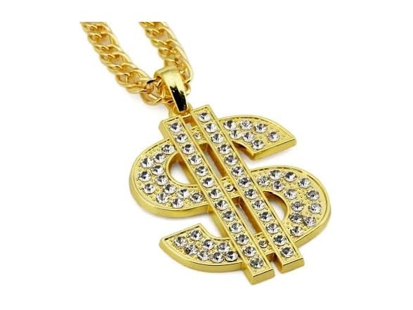 HUITIAN INTL Hip-hop dollar necklace