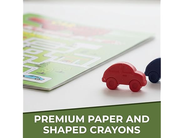 Fun Express Cars Coloring Books with Car-Shaped Crayons