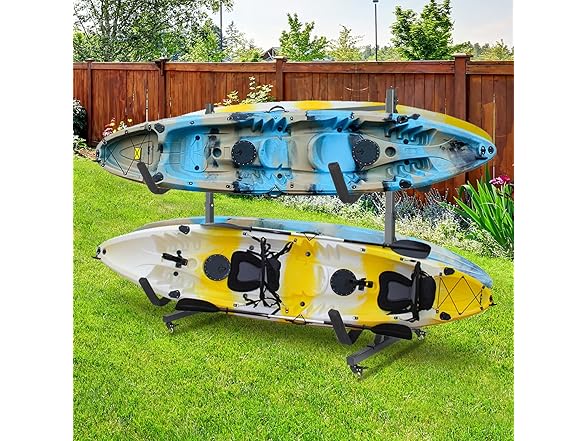 Bonnlo Freestanding Storage Rack Two-Kayak