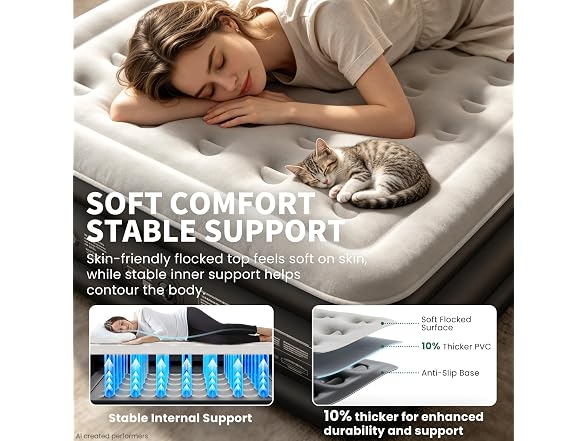 OhGeni Queen Air Mattress Built-in Pump