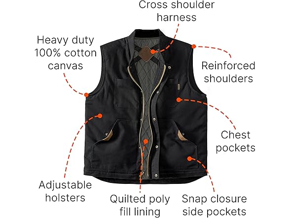Legendary Whitetails Mens Concealed Carry CCW Vest (L)