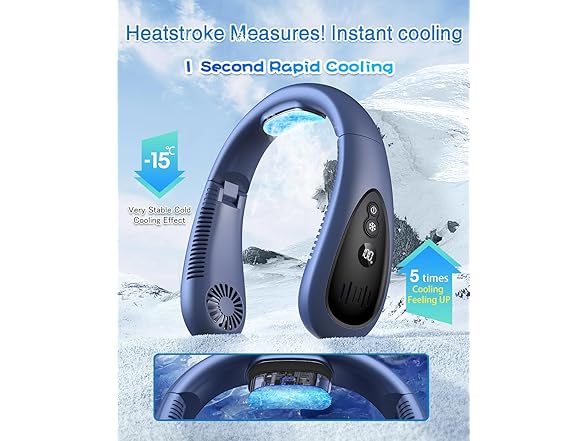 GAITIR Portable Neck Fan - Blue
