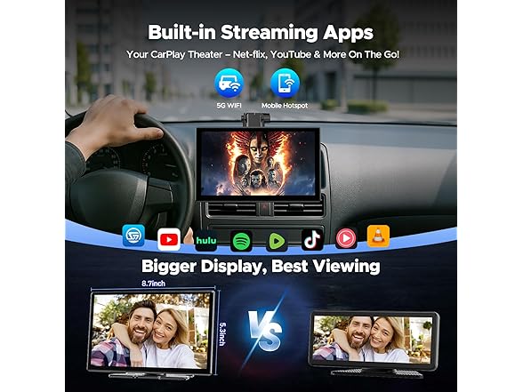 Volam 9" Carplay 1080P Backup Screen
