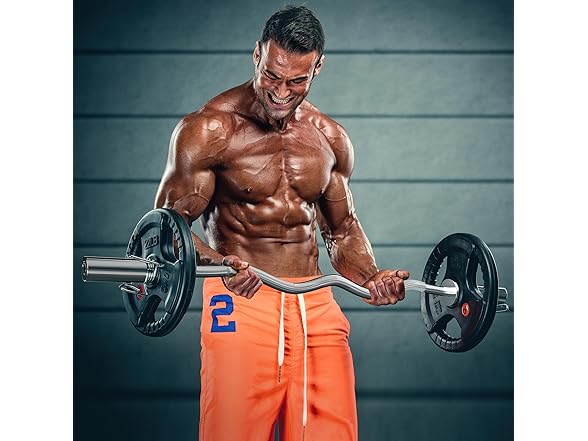 47-Inch EZ Curl Bar 400lb Weight Capacity
