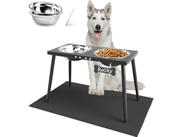 ADENGL Metal Elevated Dog Bowls