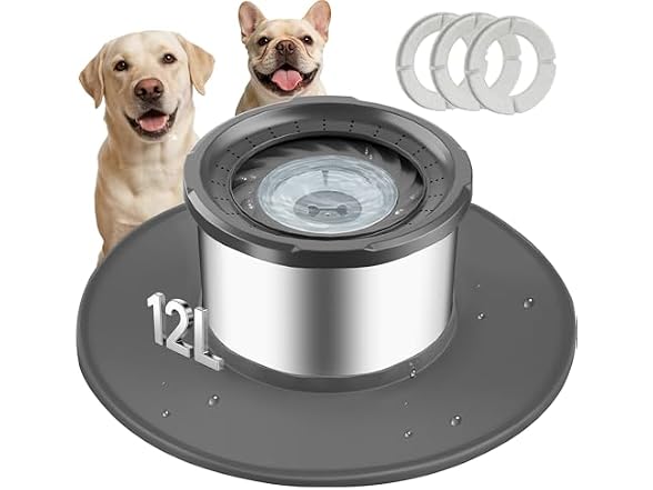 Decflow 12L No Spill Stainless Steel Dog Water