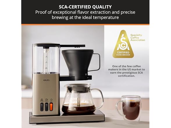 KRUPS Essential Brewer 8 Cup Drip Coffee Maker Machine - Gallery 2