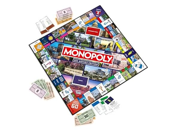 Monopoly Board Game – Des Moines, IA Edition