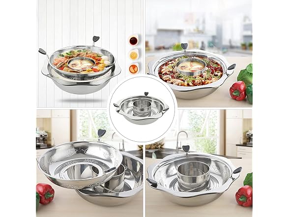 HEMOTON Hot Pot with Divider for Induction P
