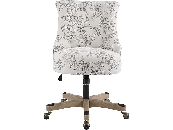 Linon Home Décor Leslie Floral Office Chair