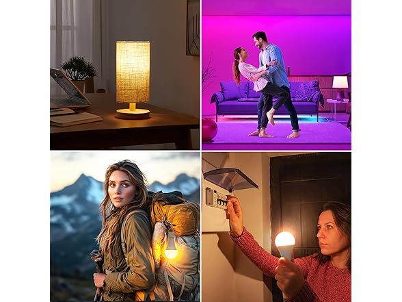 Rechargeable Battery Operated A19 Light Bulb