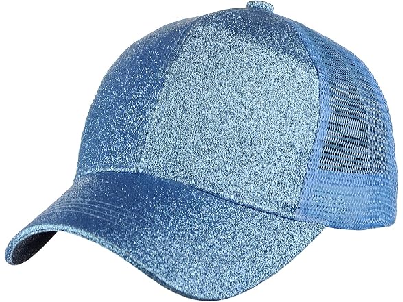 C.C (One Size) CC Glitter Messy Bun Cap Teen Hats