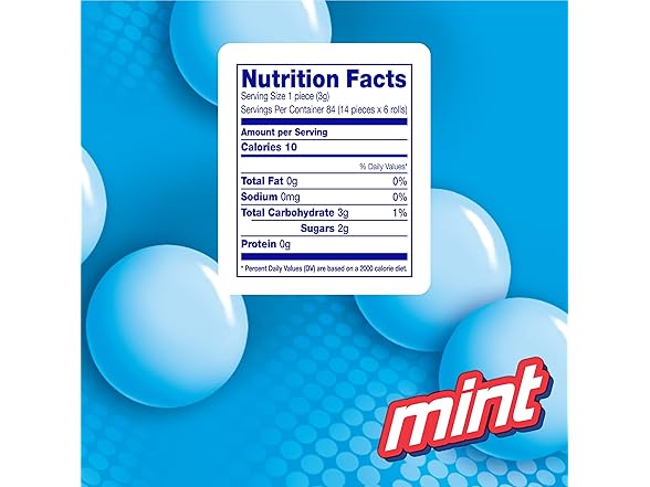 Mentos Mint Candy Roll, 14pc, 6pk