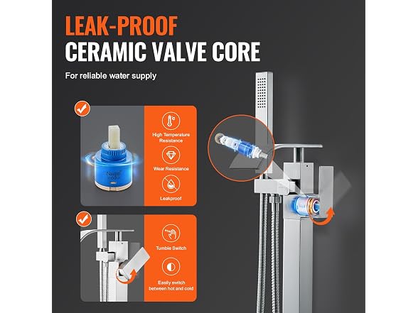 VEVOR Freestanding Bathtub Faucet