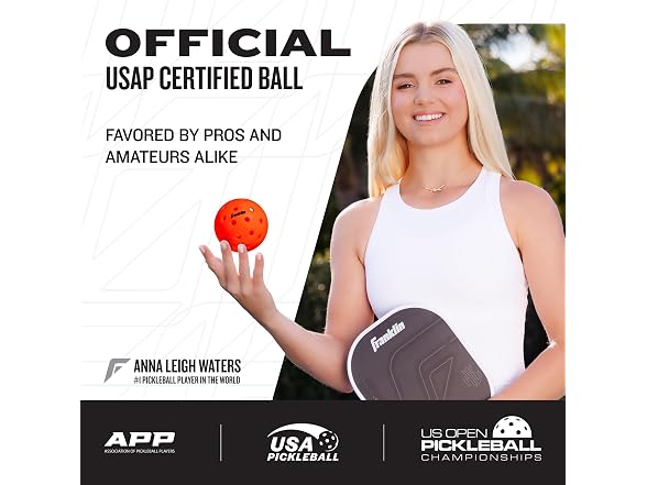 Franklin Sports X-40 Pickleballs - 100 Pack - Ember