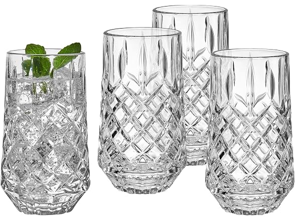 Mikasa Wesley Highball Tumbler Cups, Set Of 4