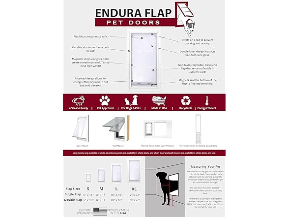  Endura Flap Double Flap Pet Door 