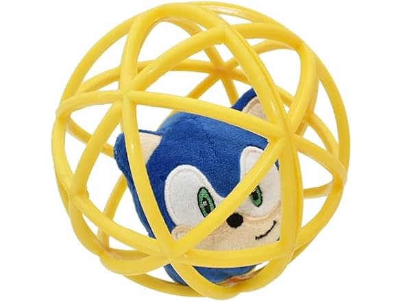 multipet Sonic Cage Ball w/Bell Cat Toy