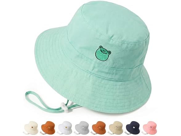 RIVBOS Toddler Sun Hat UPF 50+ Wide Brim