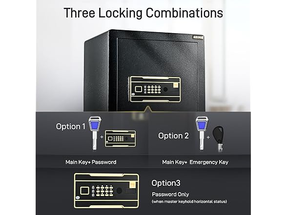 ADIMO Safe Box, 3.6 Cuft Large Heavy Duty
