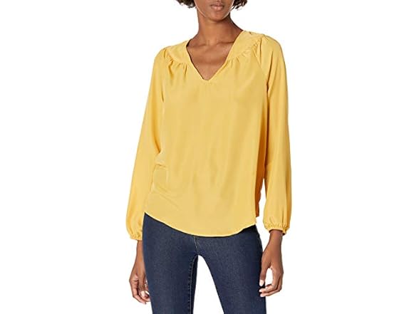 Nautica Gold LS V-Neck Shirt (S)