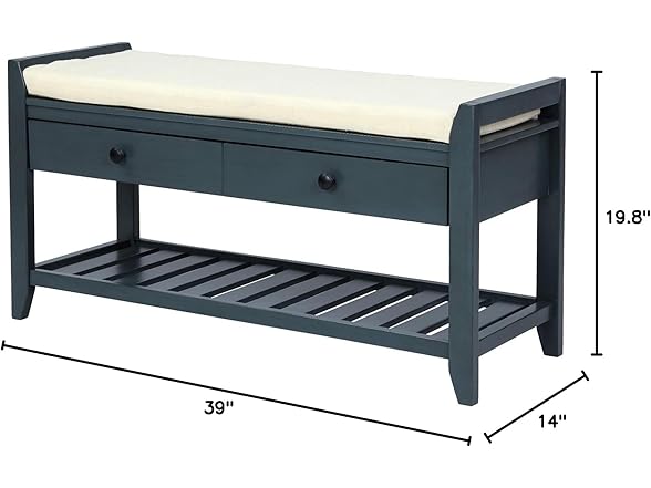 SPOFLYINN Shoe Bench, Entryway Storage Bench (Open Box)