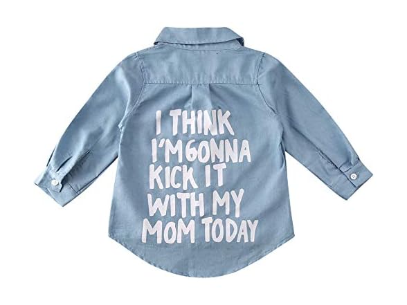 Pudcoco Boys (3T) Little Baby Letters Long Shirt
