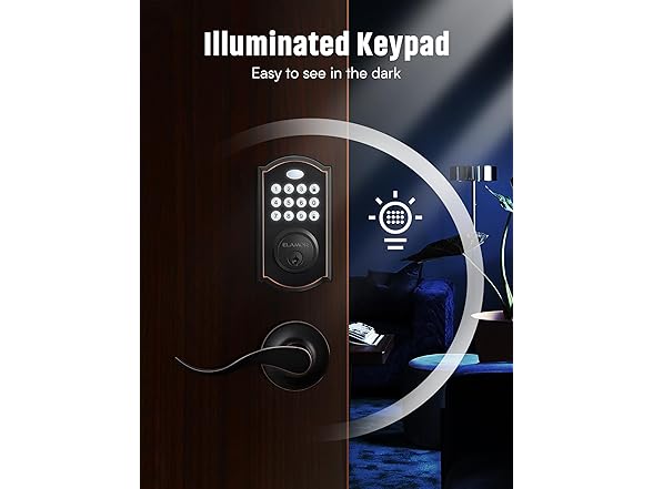 ELAMOR M19 ORB Keyless Lever Door Lock Oil Rub Bronze