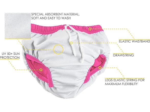 Cressi Babaloo Reusable Diaper, Pink, 3T/4T