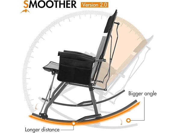 Portal Grey/Black Rocking Camping Chair