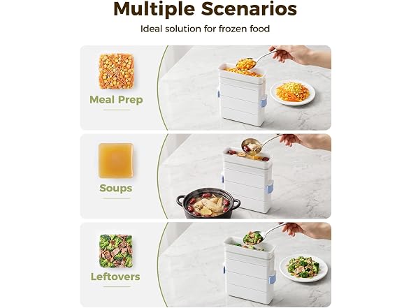 LAMU Soup Freezer Molds, 2-Cup + 6-Cup