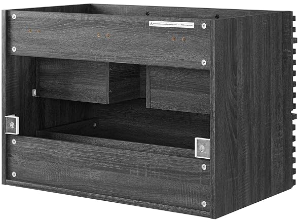 30 in. Render WALL-Mount Bathroom Vanity, Charcoal