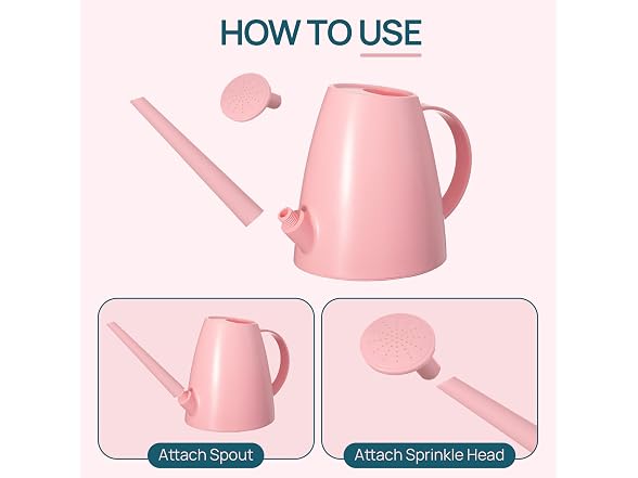 Gardenised Modern 1.8 Liter Plastic Watering Can