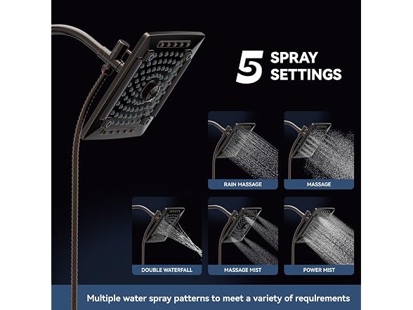 ELLO&ALLO Rain Shower Head 60" ORB