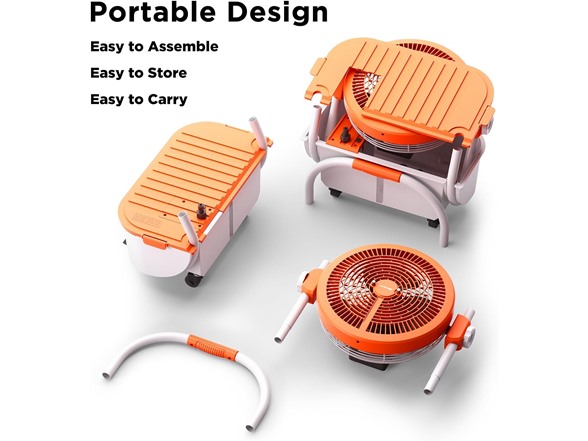 TURBRO AirSupply MS12 Portable Mist Fan Orange
