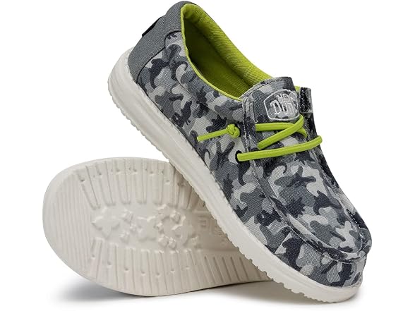 Hey Dude Wally Youth Camodino Kids Shoes