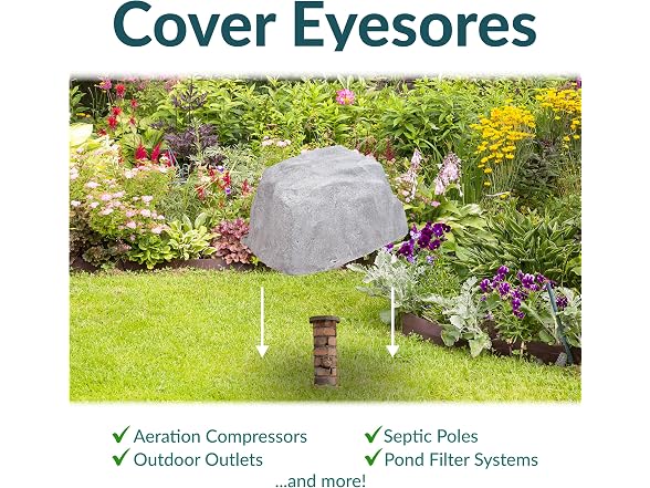Sunnydaze 14” H Medium Faux Landscape Rock Cover