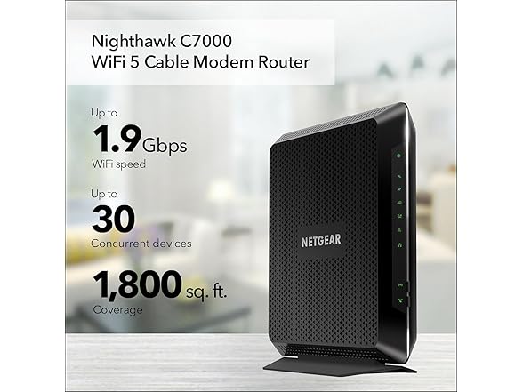 NETGEAR Nighthawk AC1900 (24x8) DOCSIS 3.0 WiFi Cable Modem (Open Box)