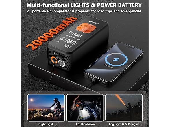 Zuzee Zuzee Tire Inflator Portable Air Compressor
